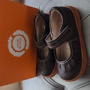 Livie & luca ruche mocha leather mary janes